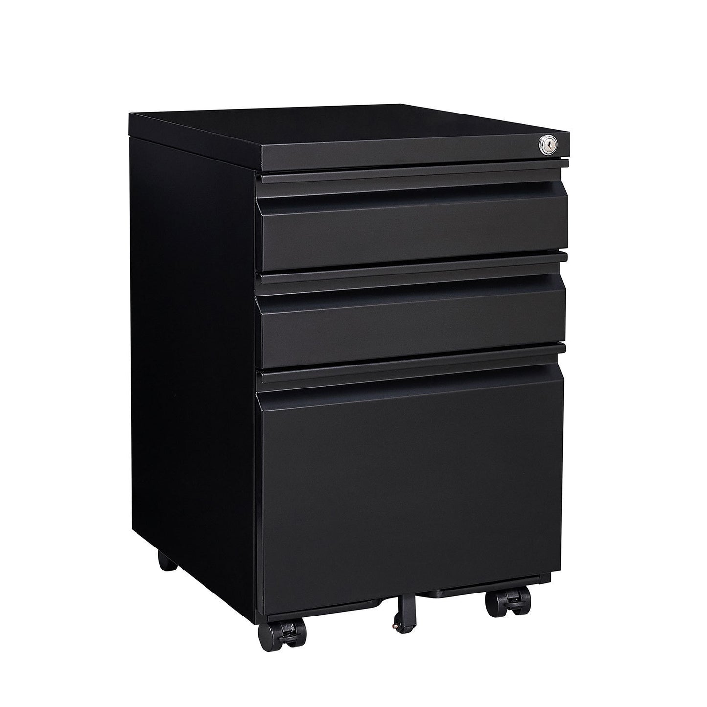 3-Drawer Mobile File Cabinet with Lock, Office Storage