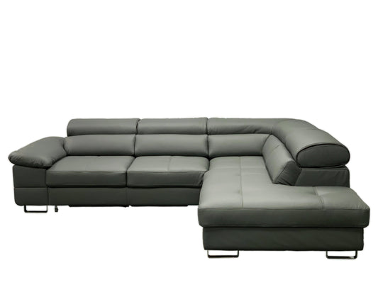 COSTA Right Corner Leather Sectional Sleeper Sofa: Unparalleled Comfort in Luxurious Style!