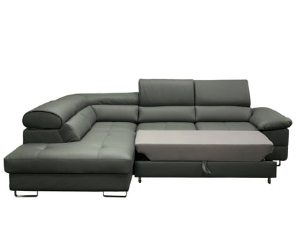 COSTA Right Corner Leather Sectional Sleeper Sofa: Unparalleled Comfort in Luxurious Style!