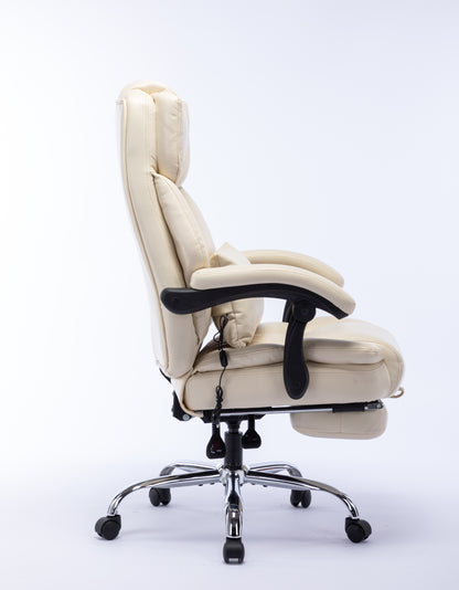 Massage Reclining Office Chair, Footrest, Executive Home Desk