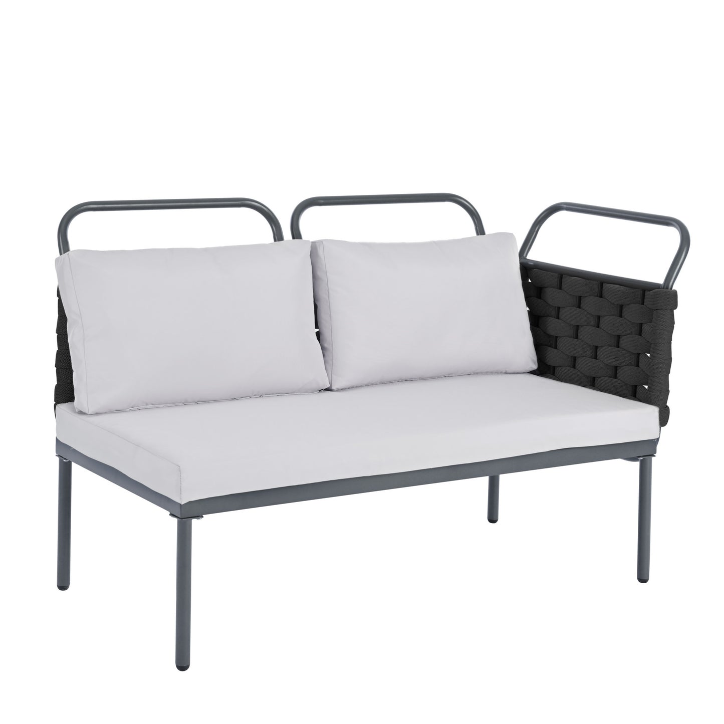 5-Piece Modern Patio Sectional Sofa Set Outdoor Woven Rope