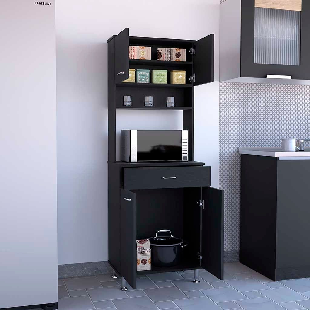 Countertop, Closed & Open Storage -Black