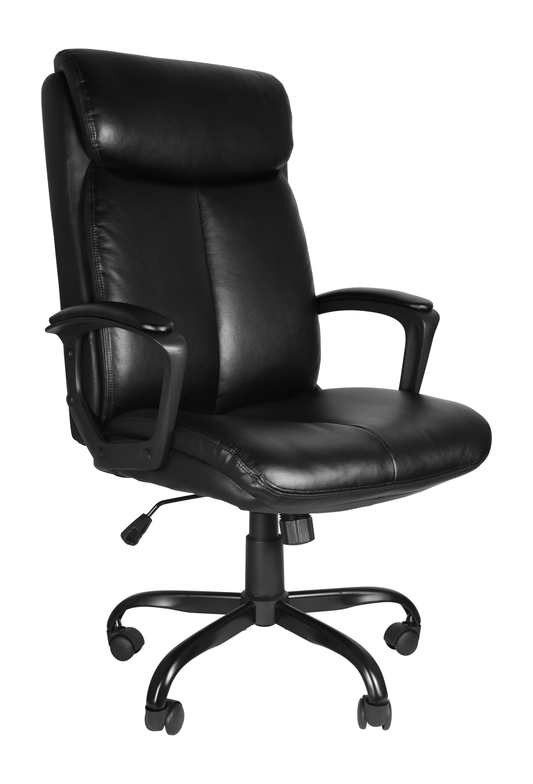 Office Desk Chair with High Quality Leather, Adjustable Height
