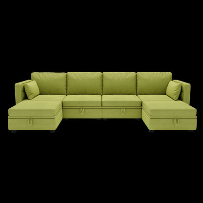 U-Shape Modular Sectional, Storage