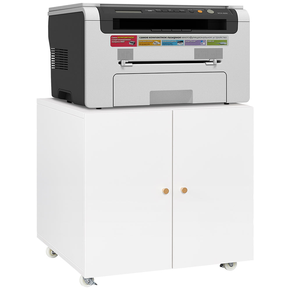 Printer Stand Storage Mobile Adjustable Shelf File Cabinet on Wheels