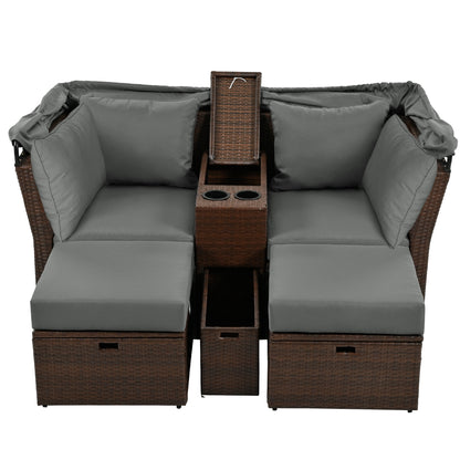 2-Seater Outdoor Patio Daybed Outdoor Double Daybed