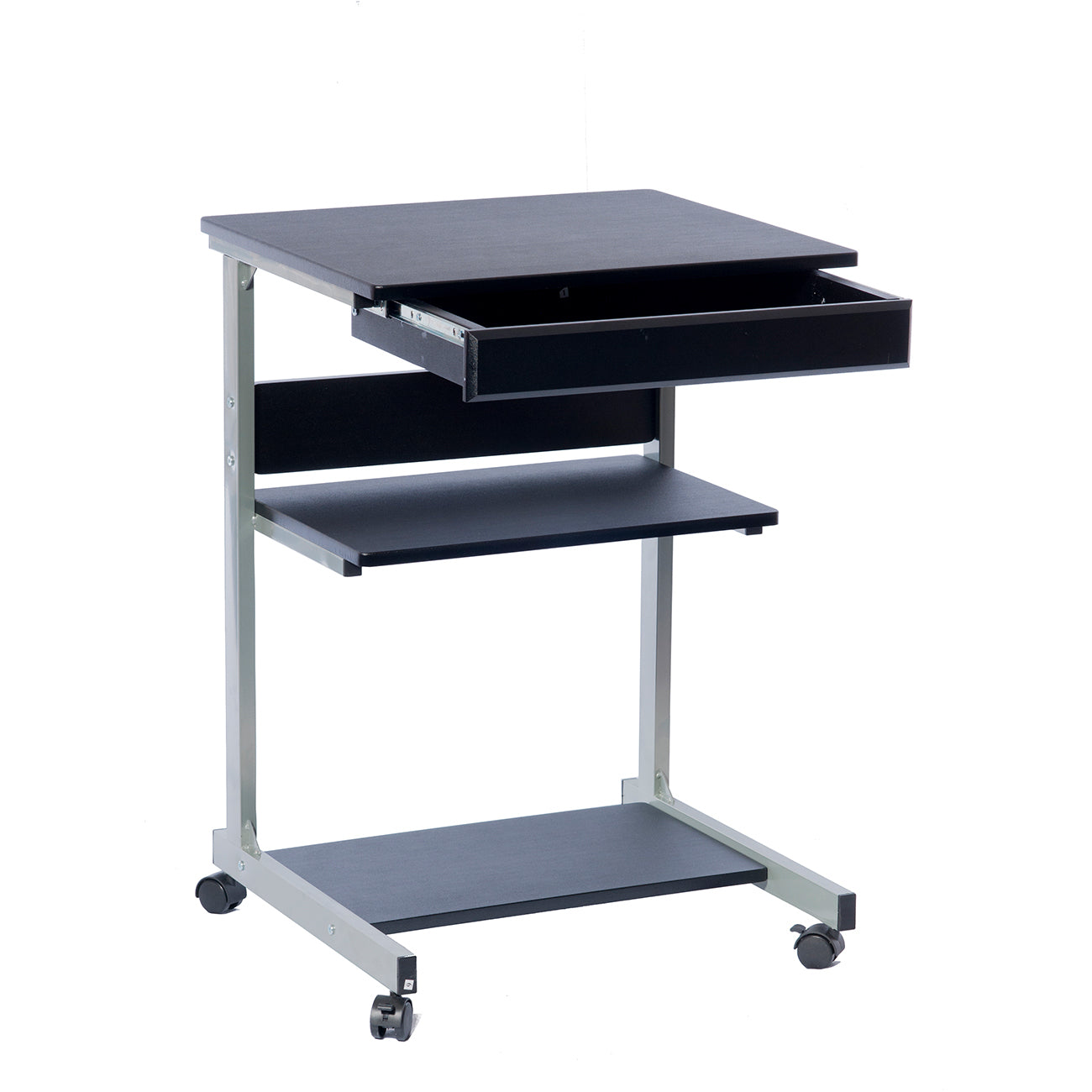 Techni Mobili Rolling Laptop Cart with Storage, Graphite