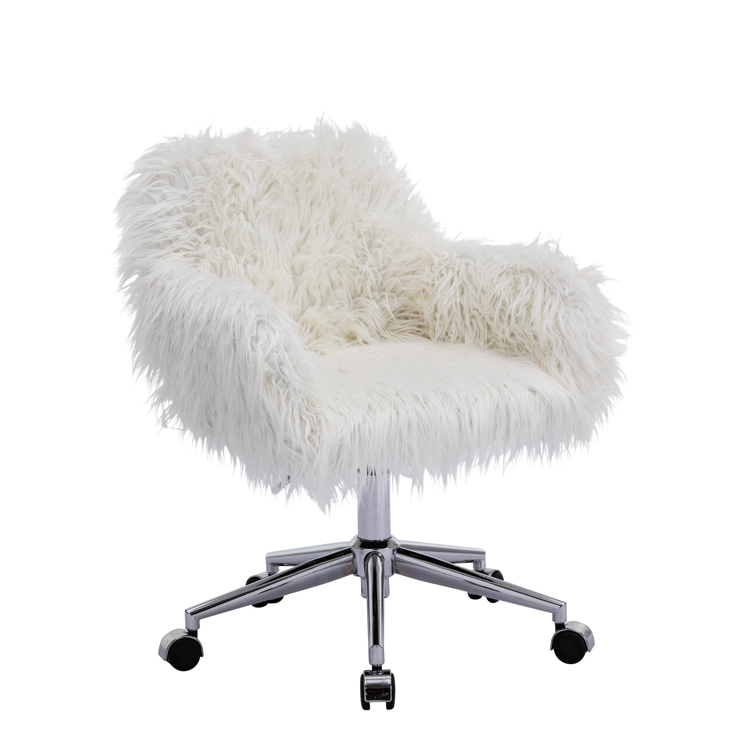 Modern Faux fur home office chair, fluffy chair, makeup vanity Chair