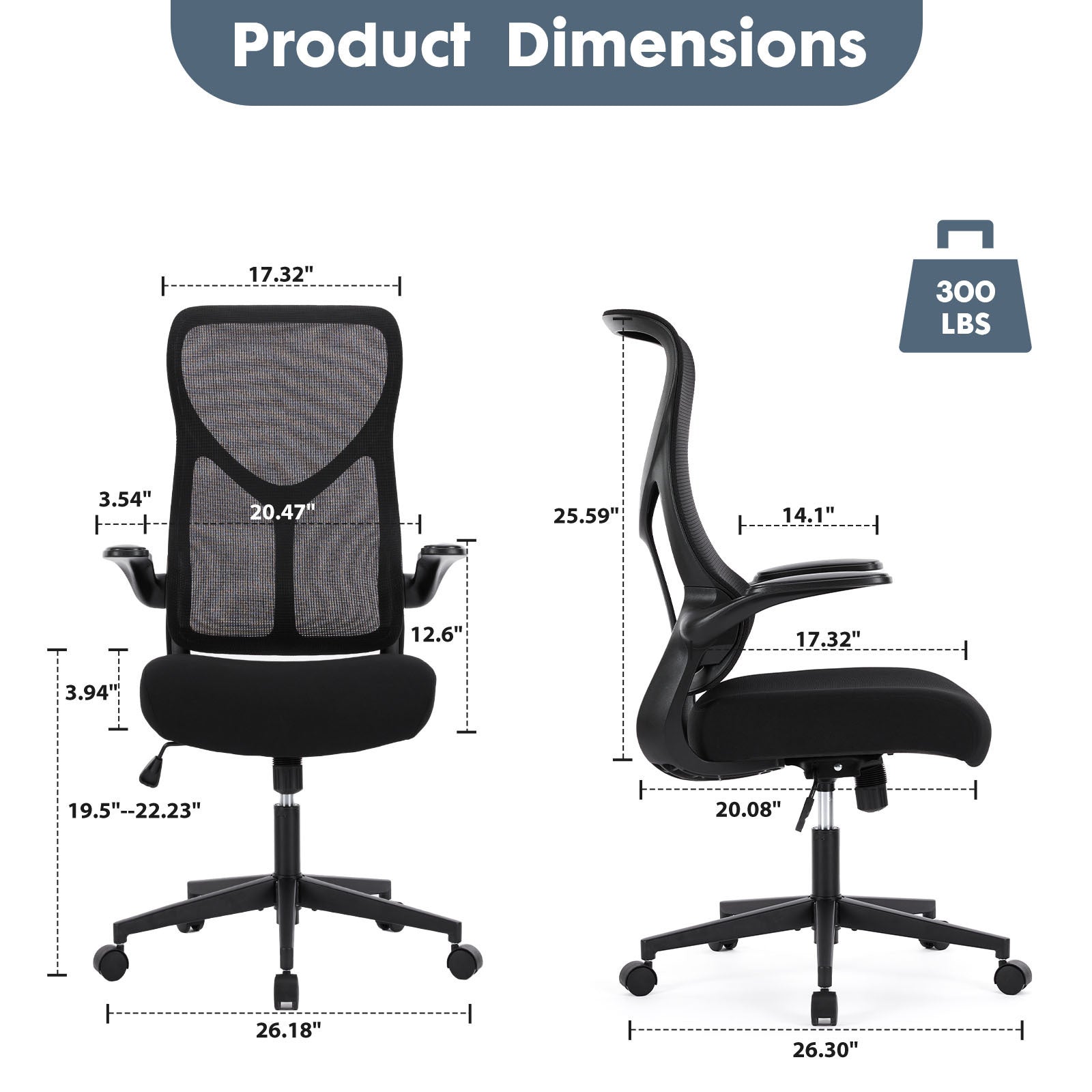 Ergonomic Executive Office Chair Breathable Mesh Computer Chair