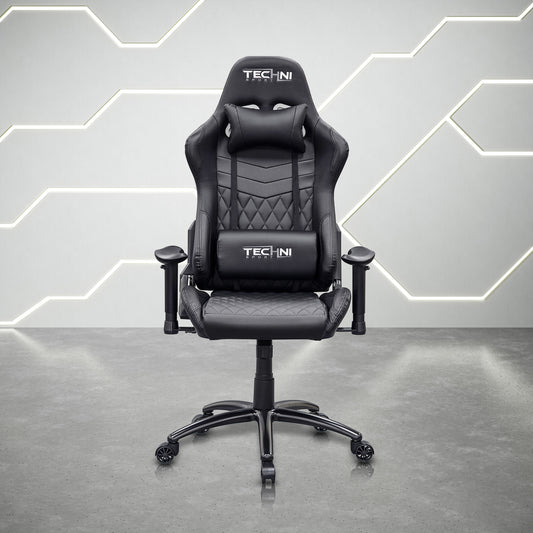 Techni Sport Ergonomic High Back Racer Style PC Gaming Chair, Black