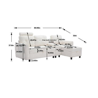 UNITED WE WIN storage sofa /Living room sofa cozy sectional  sofa