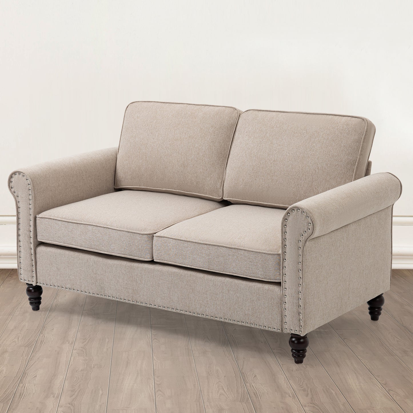2-Seater Sofa, Button Tufted, Living Room Couch