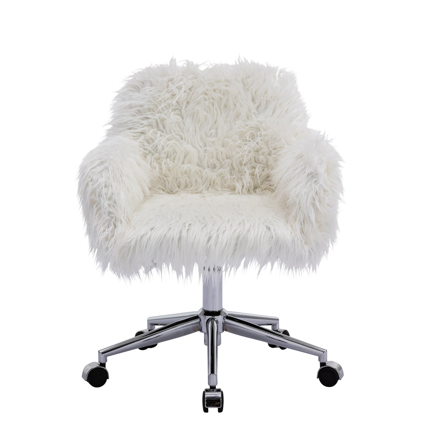 Modern Faux fur home office chair, fluffy chair, makeup vanity Chair