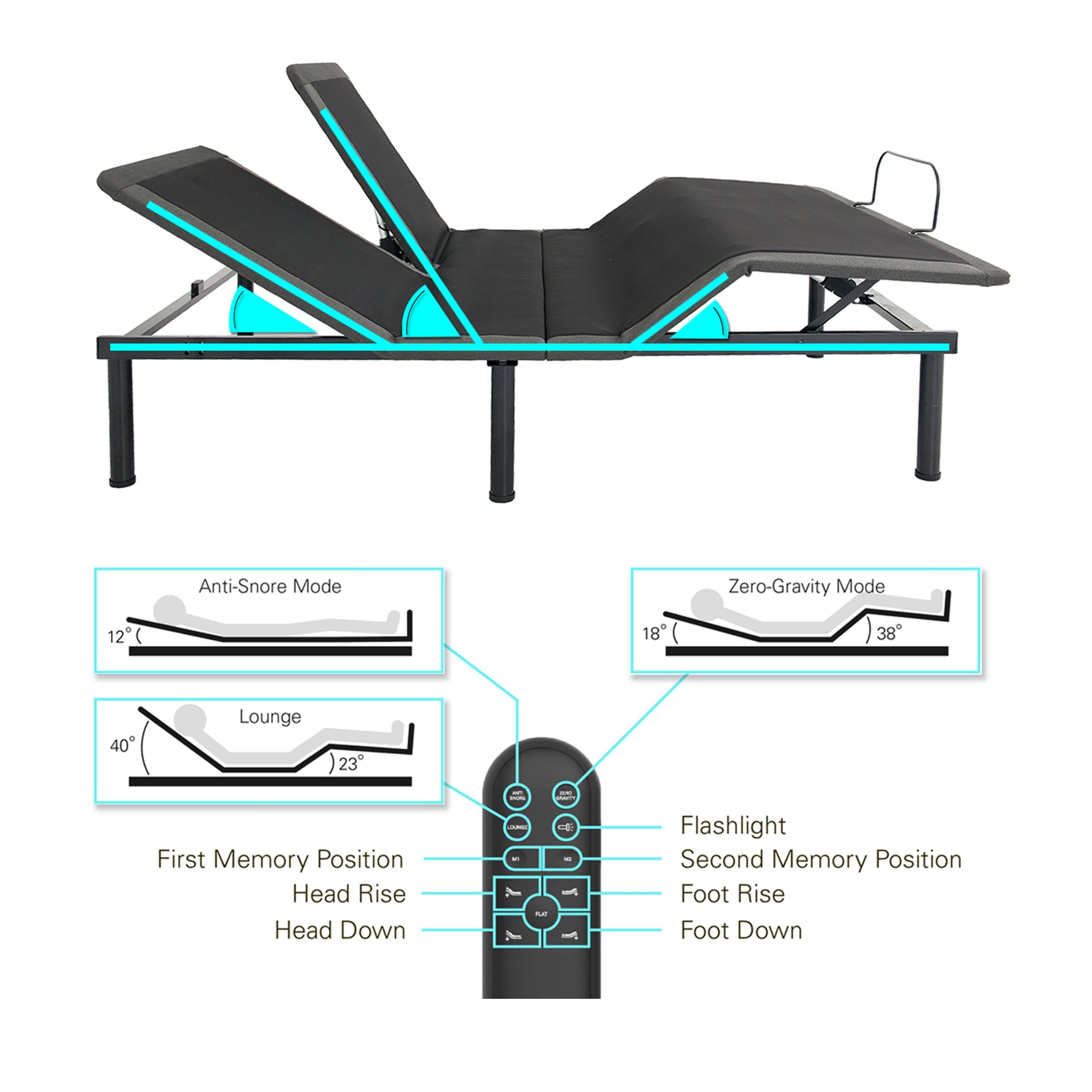 Realcozy Flex Head Queen Adjustable Bed Frame: Quick and Easy Assembly