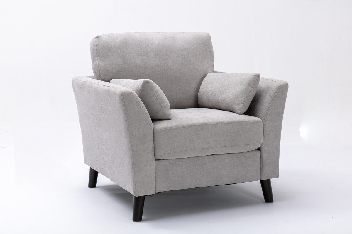 Damian Velvet Sofa Loveseat Chair Living Room Set