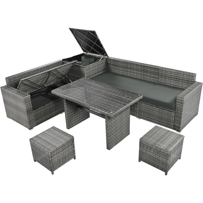 Outdoor 6-Piece All Weather Sofa Set