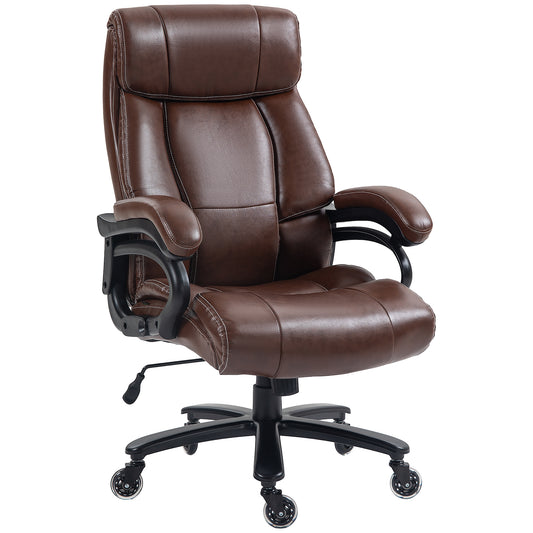 VinsettoOffice Chair, Leather Desk Chair 400lb, Brown