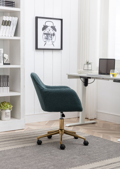 Home Office Chair With Gold Metal Legs