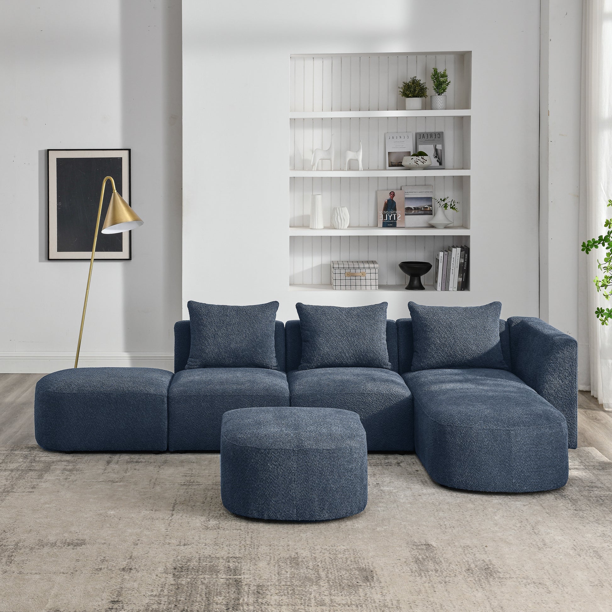 L-Shape Sectional Sofa, Right Chaise