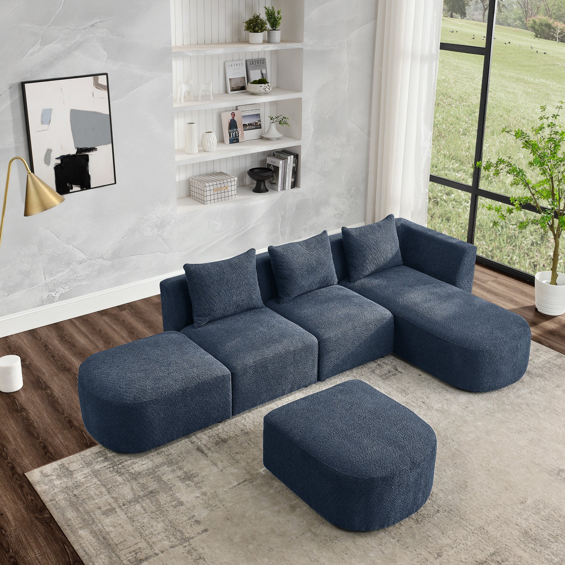 L-Shape Sectional Sofa, Right Chaise