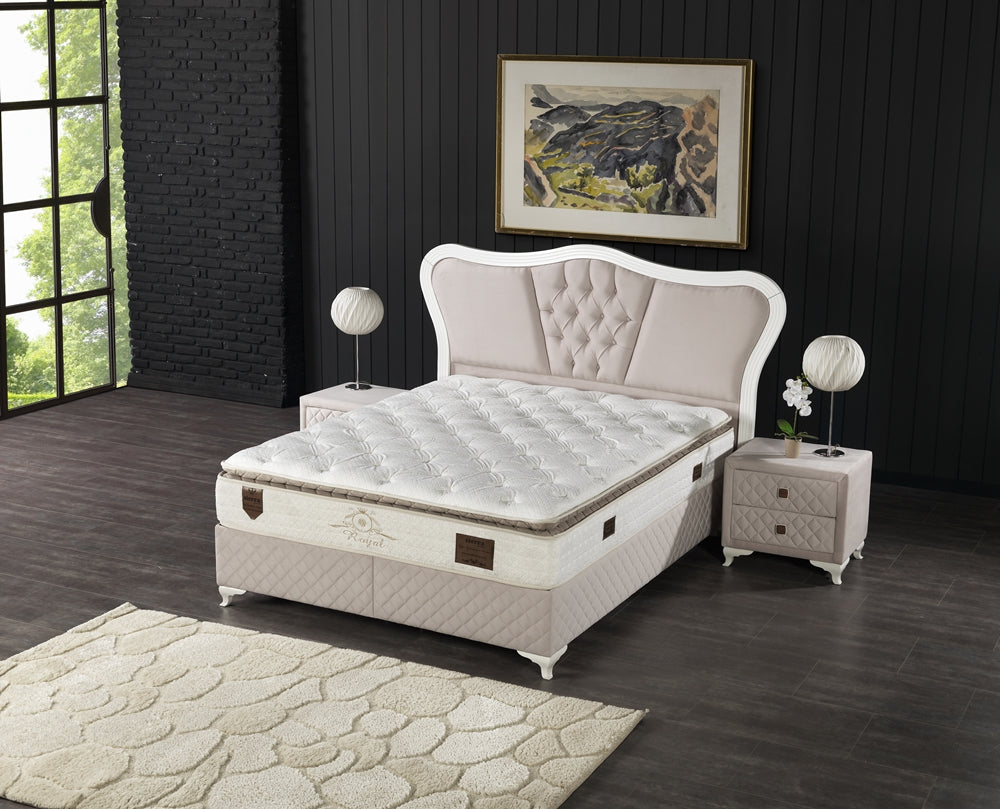 Bianco Storage Bed With Headboard Cream