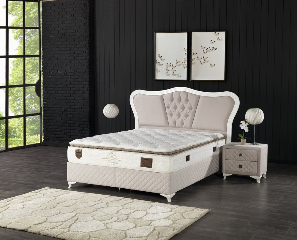 Bianco Storage Bed With Headboard Cream