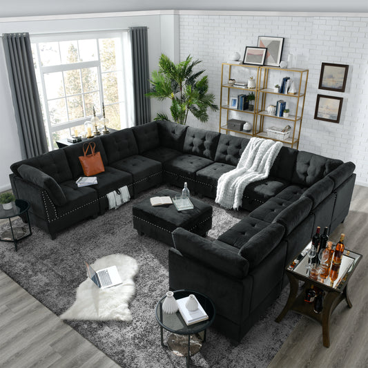 U-Shaped Modular Sectional Sofa Set