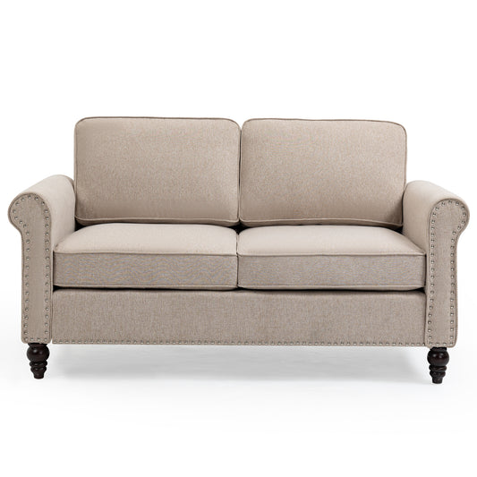 2-Seater Sofa, Button Tufted, Living Room Couch