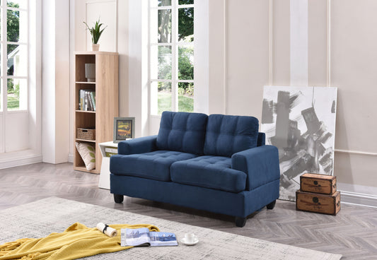 Glory Furniture Sandridge L Loveseat, Navy Blue