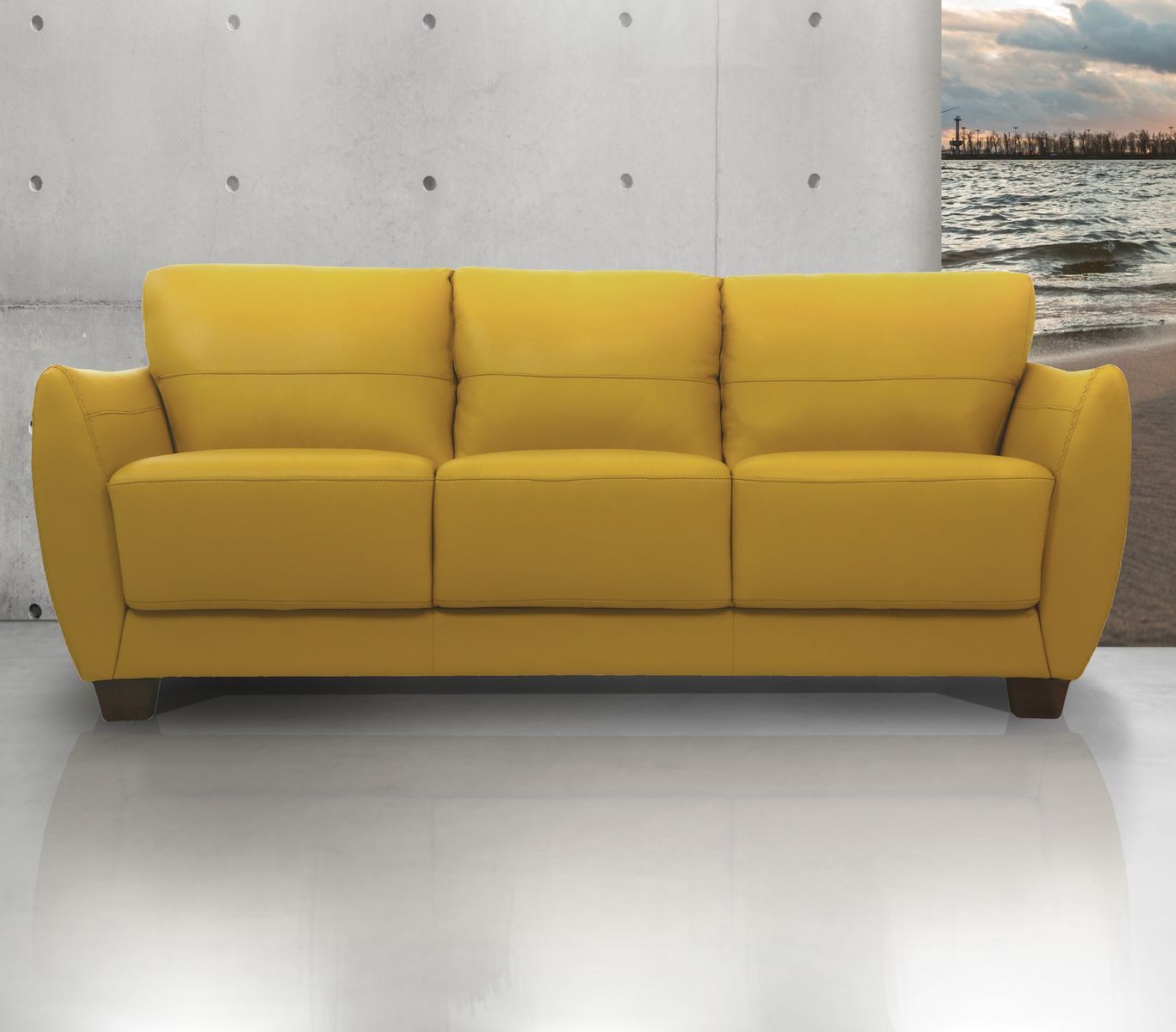 Valeria Sofa, Mustard Leather